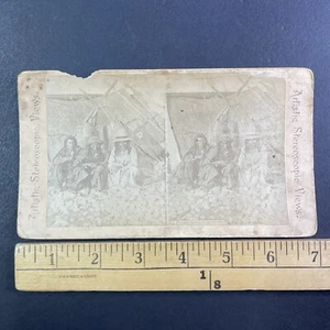 Nez Perce Native Indians Stereoview W.H. Jackson Survey c1871 Y10367 - Imagen 1 de 5