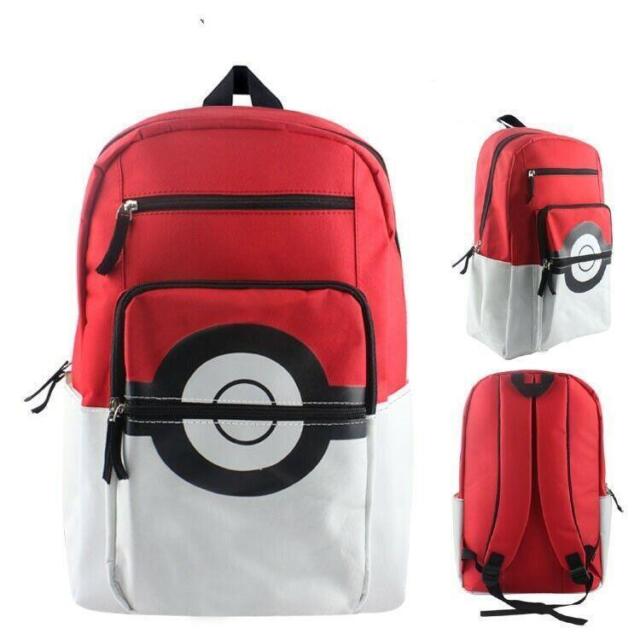 Pokemon Grande Capacité Sac à Dos École Sac de Voyage Sac à Lunch Crayon  Cas Ensemble Pikachu Anime Cartoon Bag 