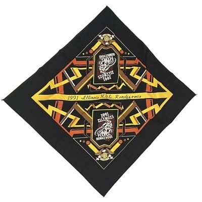 Bandana para hombre Harley Owners Group Illinois 1991 vintage rara Foto 1 de 2