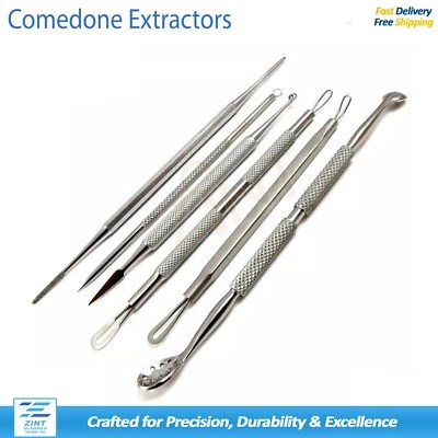 MEDENTRA UK Comdones Mitesser Entfernung Werkzeuge Kit Akne Gesicht Extraktor Pickel Knallen Werkzeuge