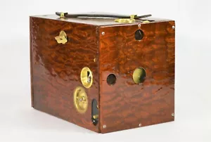 BOX CAMERA 118 YEAR OLD ANTIQUE ANTHONY & SCOVILL, 4"x5" ROLLFILM CUSTOM SAPELE - Picture 1 of 7