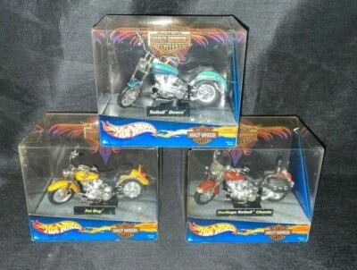(Lot of 3) 2001 Mattel Harley Davidson Die Cast Motorcycles 1:18 COMPLETE SET - Image 1 of 4