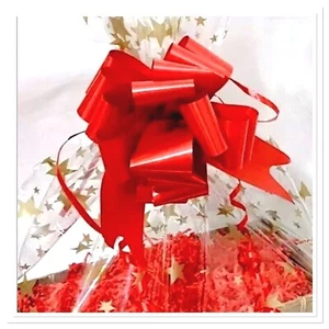 💜Christmas Hamper Cellophane Wrap Bag & Bows ONLY 3 Sizes Mum Birthday Baby - Picture 1 of 131