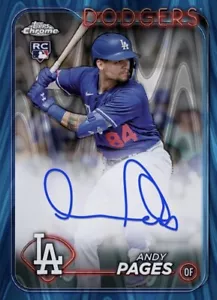 2024 Topps Chrome Update Blue Rookie RC Signature Auto ANDY PAGES Digital - Picture 1 of 1