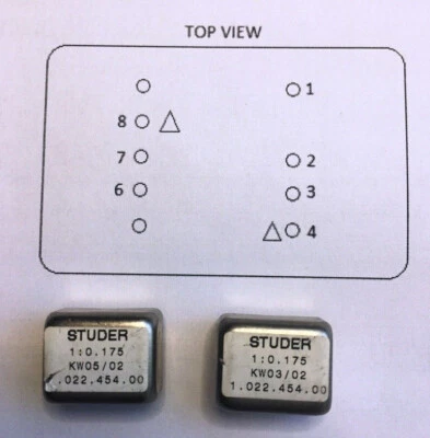Juego de dos transformadores de flujo cero nivel línea Studer 1.022.454.00 Foto 1 de 3