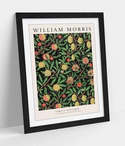 WILLIAM MORRIS, FRUIT PATTERN PAINTING -FRAMED WALL ART PAPER PRINT POSTER - Picture 1 of 11