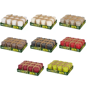 12 Bolsius Rustik Stumpenkerzen 80x68 mm mit Flame Stop 12er Tray vers. Farben - Bild 1 von 42