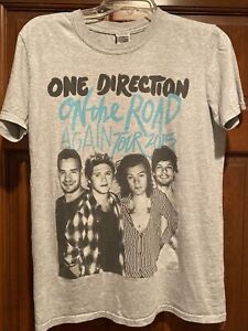 T-Shirt One Direction On The Road Again 20015 Tour Damen Größe Medium grau
