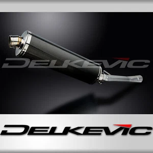 Kit silenciador de escape de carbono ovalado 18" Suzuki GSX600F 600 Katana 1997-2006 sin cordones - Imagen 1 de 5
