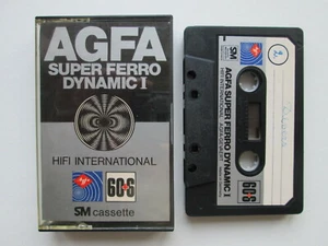 TAPE Vintage AUDIO CASSETTE AGFA SUPER FERRO DYNAMIC I 60+6 SM GERMANY - Picture 1 of 4