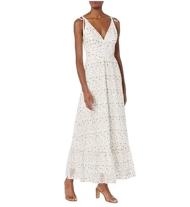 Dress the Population sonniges besticktes Blumenkleid zum Binden Schulter Large neu mit Etikett - Bild 1 von 10
