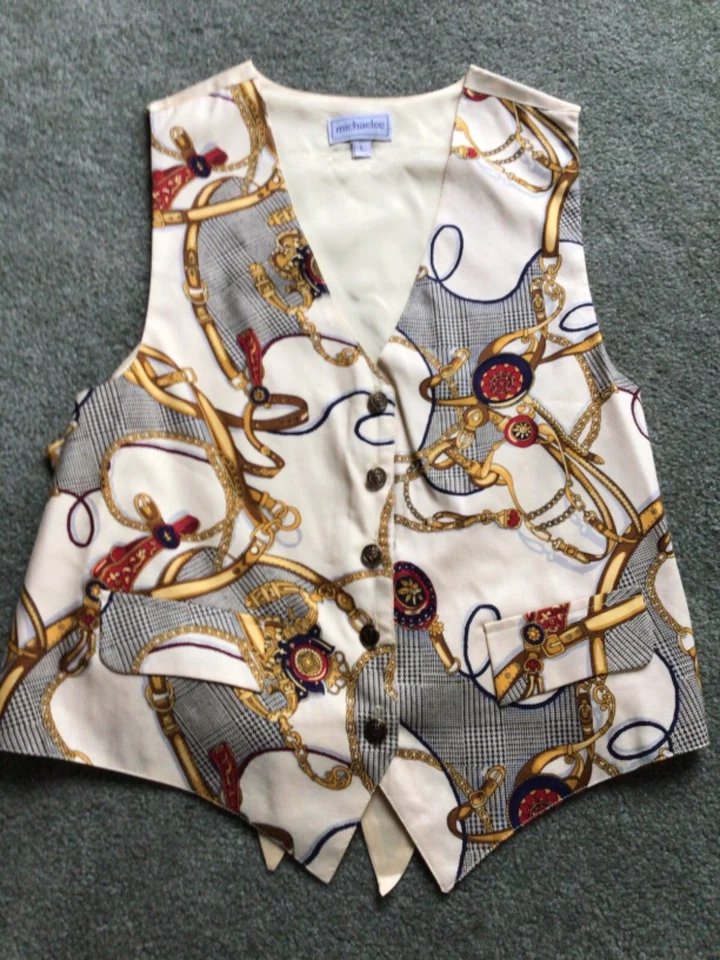 Michaelee Vintage Men’s Formalwear Ornamental Rayon Vest Large - Image 1 of 4