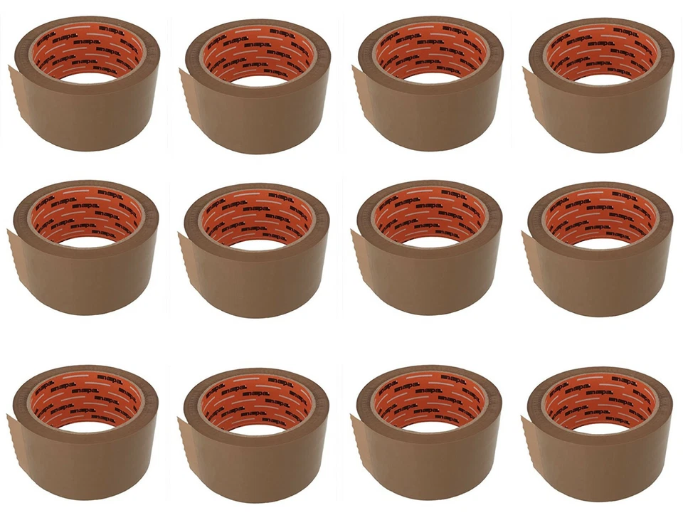 IDORSTORE Nastro Adesivo Pacchi 50x66 Svolgimento SILENZIOSO Scotch x imballo Colore AVANA