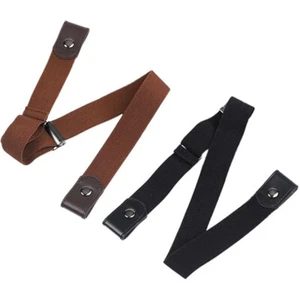 Men Women Buckle-free Elastic Invisible Waist Belt for Jeans No Bulge Hassle - Picture 1 of 22