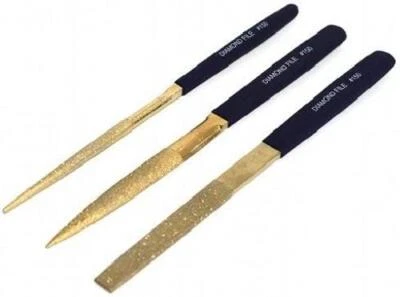 Tsubosan Titanium coating Diamond File 3pcs Set 215mm TDF-SET From Japan - Image 1 of 3