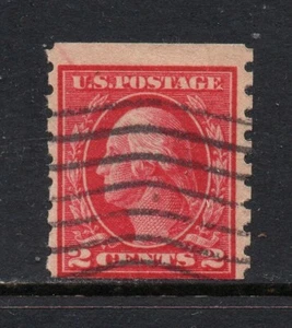 Scott # 413, Used, F, 2¢ Washington, Perf 8½ Vertically, SL Watermark, 1912 - Picture 1 of 2