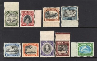 M23785 Islas Cook 1944-46 SG137/145 KGVI: UMM definitivos, gato 110 £ Foto 1 de 2