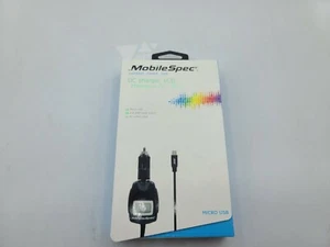 Mobilespec DC Charger, 2.4 Amp, 8 Ft Coiled Cable, Micro USB -NEW- C223 - Picture 1 of 4