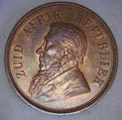 1898 South Africa 1 Penny  Bronze Coin KM#2 - Image 1 of 2