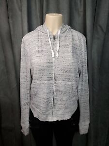 So Lounge Life Favorite Sweatshirt Hoodie Zip Front Size L Long Sleeve Gray