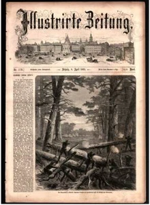 1865 German Magazine ILLUSTRIRTE BRITUNG - Picture 1 of 2