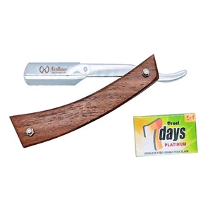 Xcellence Salon Barber Straight Edge Rasierhobel, feines Holz polierter Griff - Bild 1 von 17