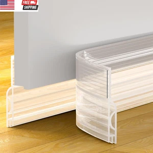 Door Draft Stopper, Door Sweep for Bottom of Door, Weather Stripping Door Seal, - Picture 1 of 7