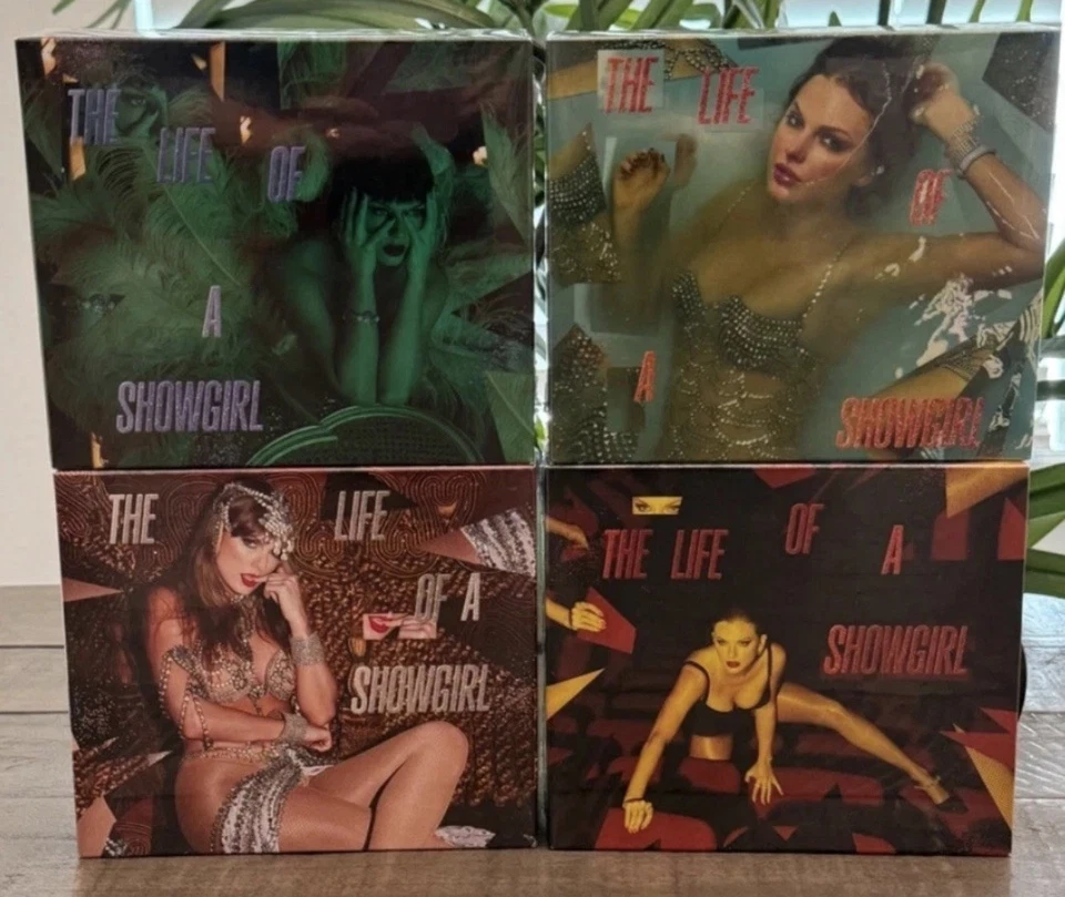 Taylor Swift Complete Set of 4 Life of a Showgirl Deluxe CDs Necklace Bracelet - Image 1 of 1