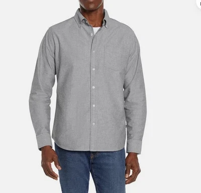 Мужская разрыв длинным рукавом Оксфорд XL (18 1/2 x 36 1/2) серый товар # 1827180-новый с Ярлыками! - Изображение 1 из 4