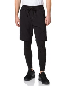 Hugo Boss Liem Running XL Leggings Black Run Shorts rrp £145 Authentic - Picture 1 of 16