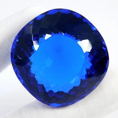 Piedra preciosa natural de 273 quilates alucinante AA+ corte radiante azul certificada Foto 1 de 4