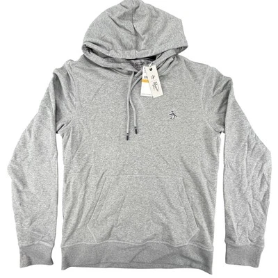 Original Penguin Hoodie Mens Small Gray Pullover Sweatshirt New With Tags - Imagem 1 de 4