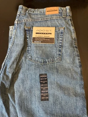 Pantalones de mezclilla AXIST clásicos relajados para hombre azules 38x32 NUEVO con etiquetas Foto 1 de 4