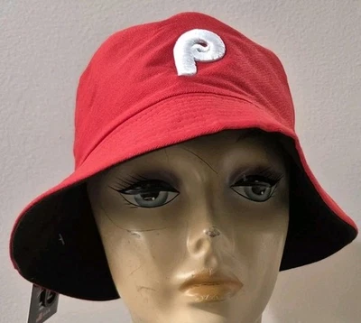 Philadelphia Phillies Throwback Bucket Hat Phillies Red Bucket Hat   Foto 1 de 4