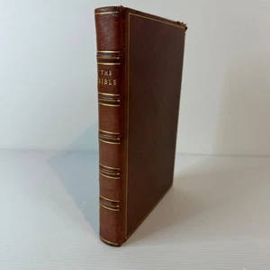 The Holy Bible Old & New Testaments 1973 Collins HB Leather Gilt India Paper Map - Picture 1 of 24