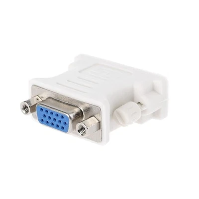 Mini Computer Monitor Converter White DVI D To VGA Female Adapter Durable - Image 1 of 4