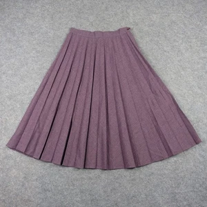 VINTAGE Union Made Rock Damen Medium lila Plissee Wolle USA 70er klassisch ILGWU - Bild 1 von 10