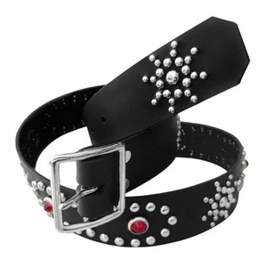 ON SALE! Western Studded Belt, Rockabilly  Vintage 34"- 38" Real Leather 1950s  - Picture 1 of 15