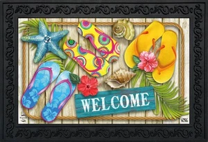 Briarwood Lane Flip Flops Beach Summer Doormat - Picture 1 of 3