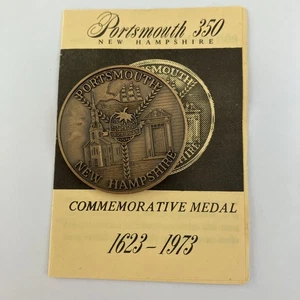 1973 PORTSMOUTH N.H. BRONZE STADT MEDAILLE 350 Jahre JUBILÄUM nummeriert 1734 - Bild 1 von 4