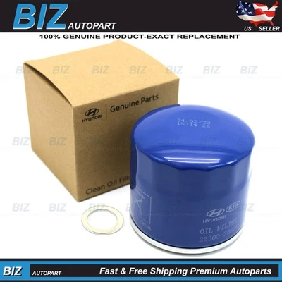 Genuine Oil Filter for 1986-2025 Genesis Hyundai Kia 26300-35505 26300-35600 Foto 1 de 4