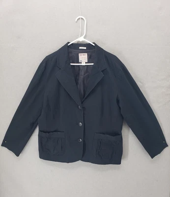 Old Navy Blazer Womens 2X Black Stretch Plus Size Lightweight Jacket Pockets - Image 1 of 4