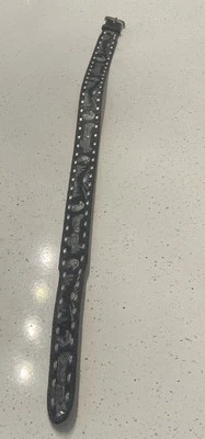 Nuevo OS Dakota Belt Co Western Eagle Cinturón Cuero de Vaca Negro Talla 32 Country Silver Foto 1 de 4