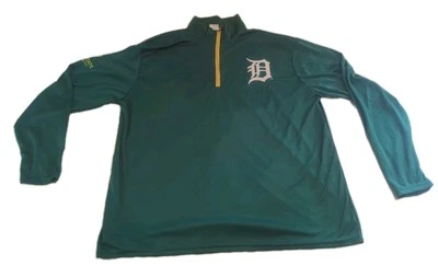 Nuevo DETROIT TIGERS Wayne State Pullover Camisa CHAQUETA CUARTO CREMALLERA SGA adulto XL  Foto 1 de 4