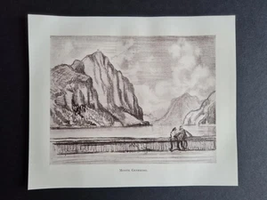 Impresión antigua 1909 - Monte Generoso - Italia - Suiza - Joseph Pennell - Imagen 1 de 2