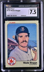 🔥 1983 Fleer - WADE BOGGS #179 (RC) - CGC 7.5! - Picture 1 of 2