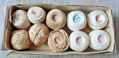 FIlethäkelgarn 10 x unterschiedliche Farben /Qualitäten z.T. neu - Bild 1 von 4