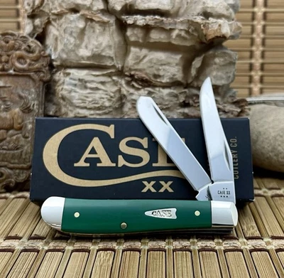 Case XX USA 2025 Smooth Spruce Green 64531 Arrowhead Mini Trapper Knife