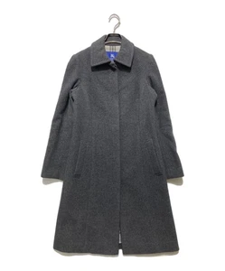 Burberry Blue Label Nova Check Trench Coat Angora Gray 38/M (US:S) 115042c - Picture 1 of 24
