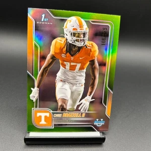 2025 Bowman Chrome U #69 Chris Brazzell II Lime Green /275 Tennessee Volunteers - Picture 1 of 2